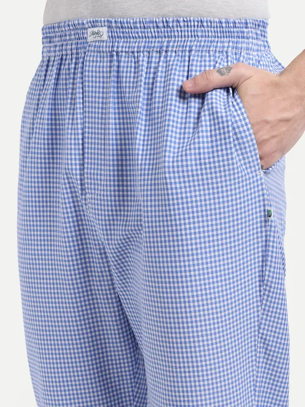 Mens_Pure_Cotton_Pajama_Blue_Check