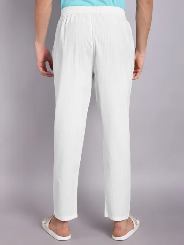 Mens_Off_White_Self_Designed_White_Pajama