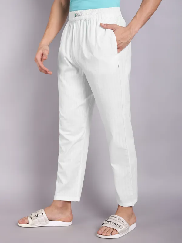 Mens_Off_White_Self_Designed_White_Pajama