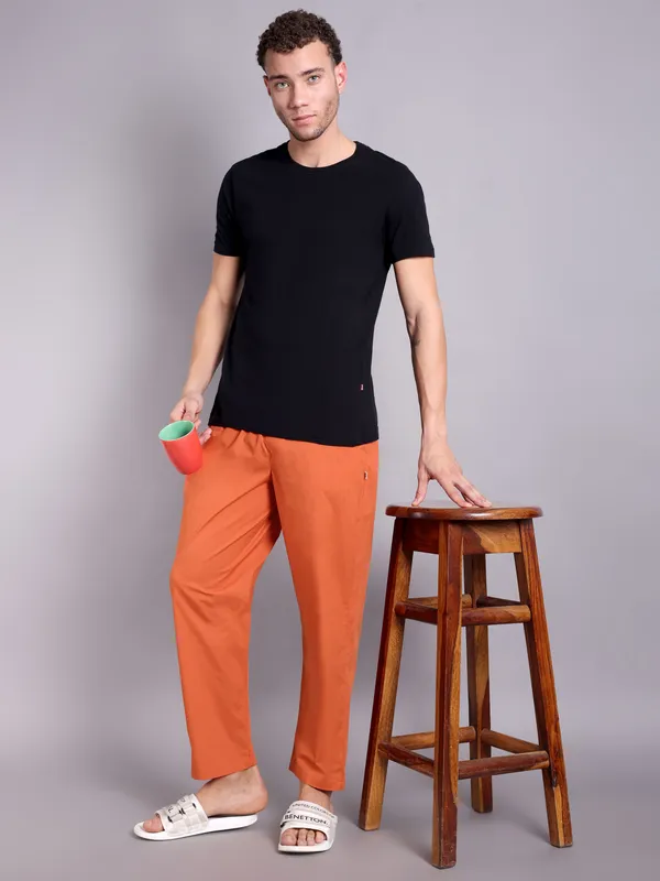 Mens_Orange_Solid_Modern_Realxed_Pajama