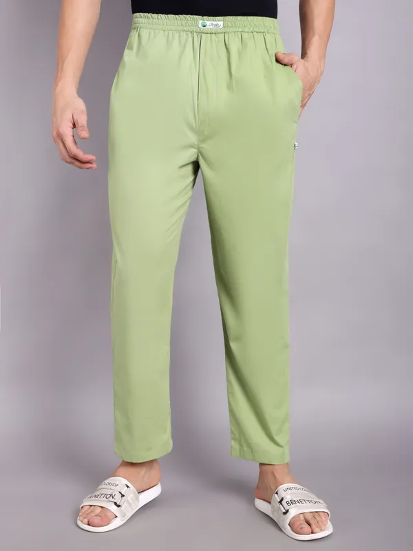 Mens_Sage_Green_Solid_Modern_Realxed_Pajama
