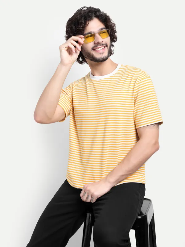 Mens_Striped_Pure_Cotton_T_shirt_with_Contrast_Rib