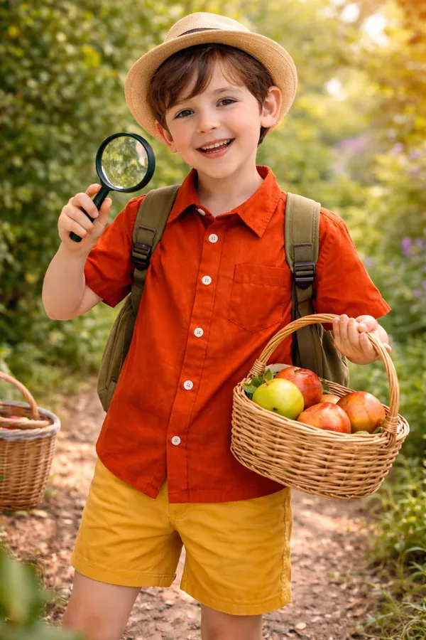 Minjar_Kids_Rust_Cotton_Shirt_(0–3_Years)_|_Soft_&_Breathable_Half_Sleeve_Shirt_|_Comfortable_Casual_Wear_for_Boys