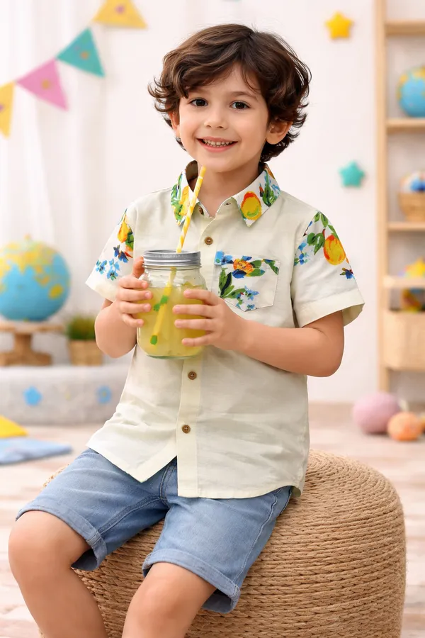 Minjar_Little_Citrus_Pop_Cotton_Shirt