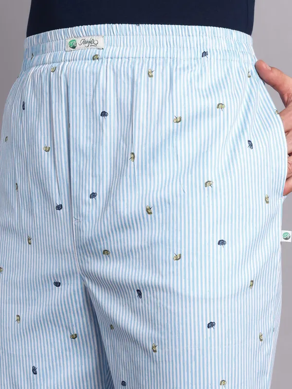 Minjar_Men's_Pure_Cotton_Striped_Floral_Print_Pajama,_Regular_Fit,_Elastic_Waist,_Light_Blue