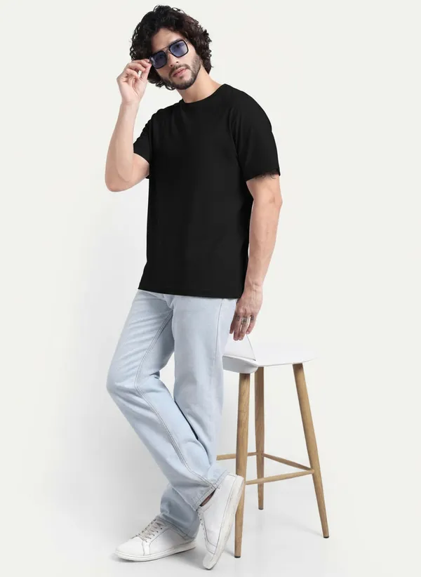 PACK_OF_2_Classic_Black_&_White_Men's_T-Shirt_-_Comfortable_&_Stylish
