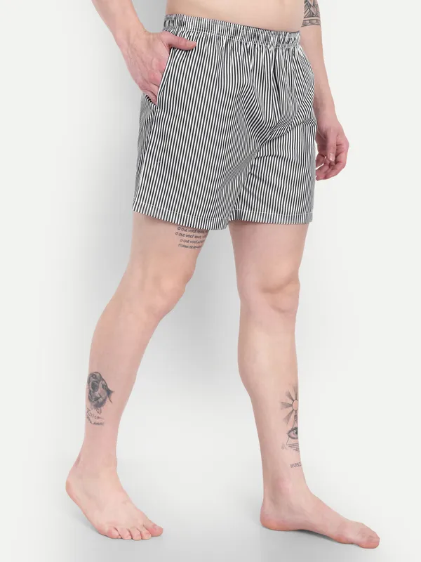 White_&_Black_Stripe_Modern_Relaxed_Boxer_Shorts_For_Men