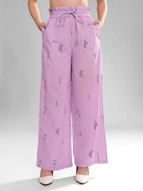 Women's_Floral_Embroidered_Pajama_Pants,_Lilac_Purple_Wide_Leg_Lounge_Wear_with_Elastic_Paperbag_Waist,_Drawstring_Closure