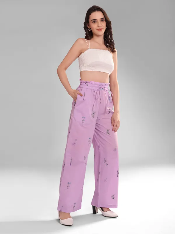 Women's_Floral_Embroidered_Pajama_Pants,_Lilac_Purple_Wide_Leg_Lounge_Wear_with_Elastic_Paperbag_Waist,_Drawstring_Closure