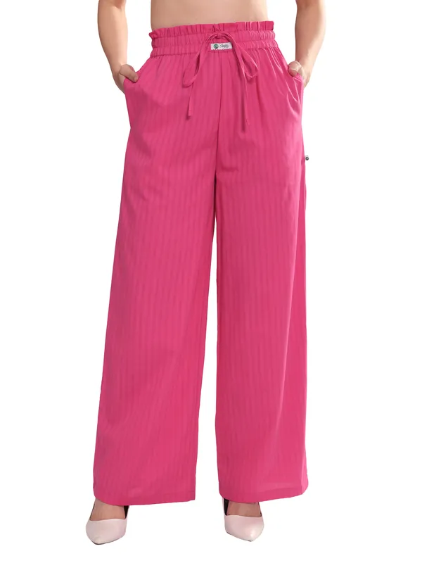 Women’s_Pink_Wide-Leg_Palazzo_Pants_|_Cotton_Lounge_Pants_with_Elastic_Waist_&_Pockets_|_Comfortable_Home_Wear/Loungewear/Sleepwear_Bottoms