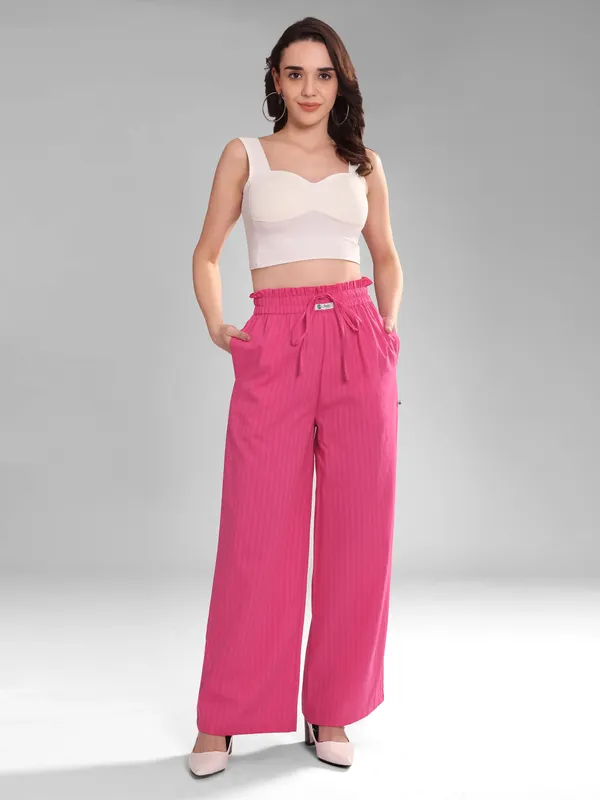 Women’s_Pink_Wide-Leg_Palazzo_Pants_|_Cotton_Lounge_Pants_with_Elastic_Waist_&_Pockets_|_Comfortable_Home_Wear/Loungewear/Sleepwear_Bottoms
