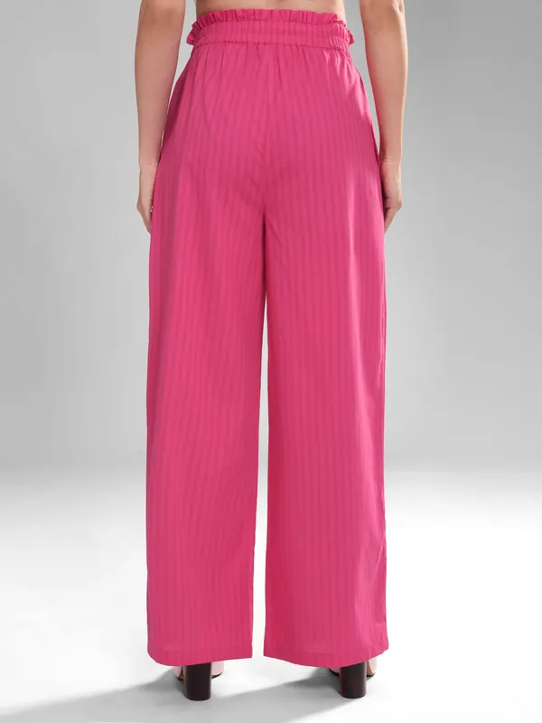 Women’s_Pink_Wide-Leg_Palazzo_Pants_|_Cotton_Lounge_Pants_with_Elastic_Waist_&_Pockets_|_Comfortable_Home_Wear/Loungewear/Sleepwear_Bottoms