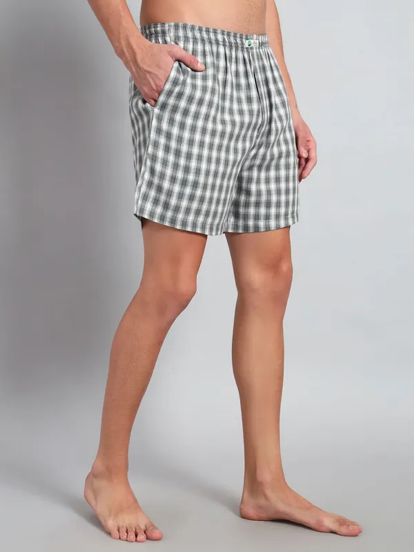 Dark_Olive_Check_Modern_Relaxed_Boxer_Shorts_For_Men