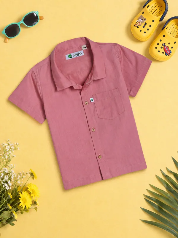 Toddler_Boys_Cotton_Shirt_(0–3_Years)_–_Soft_Breathable_Solid_Half_Sleeve_Baby_Shirt