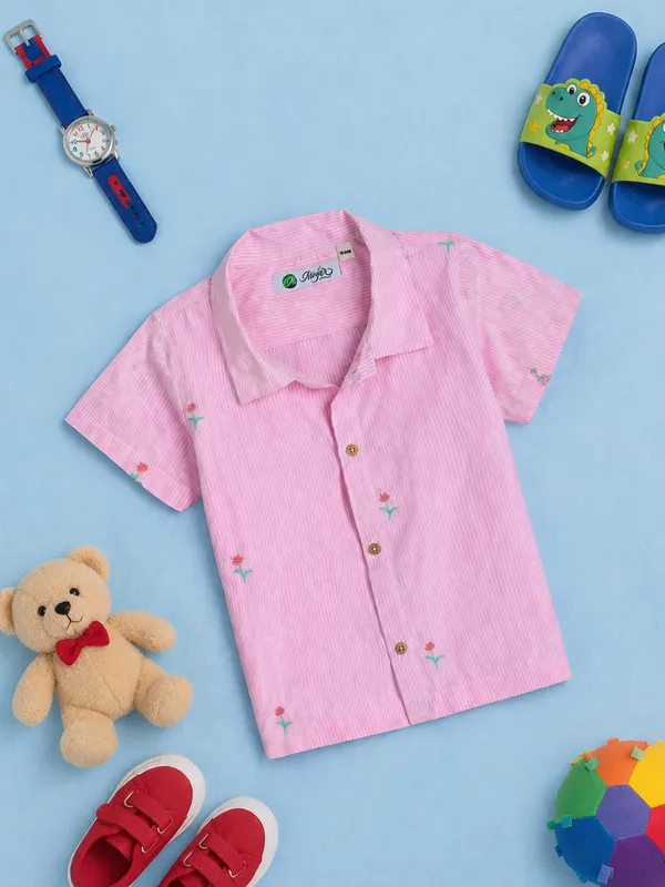 Minjar_Kids_Cotton_Shirt_for_Boys__(0–3_Years)_|_Soft,_Breathable_&_Comfortable_|_Half_Sleeve_Casual_Shirt