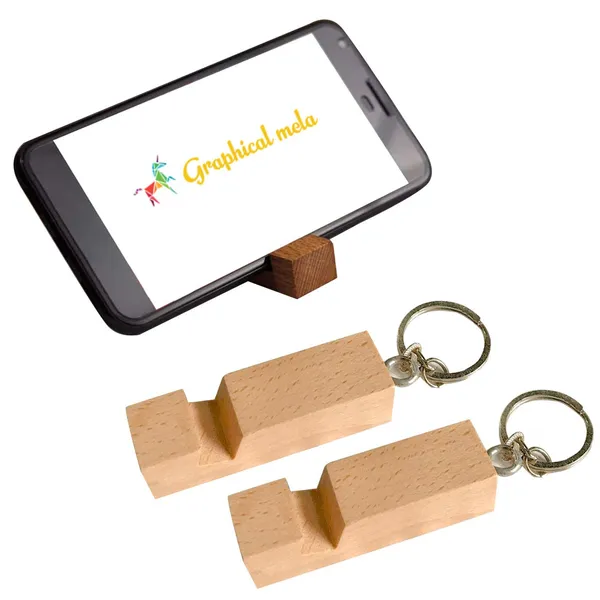 Brown_Non-Customizable_Wooden_Keychain_Mobile_Holder_(Set_Of_2)