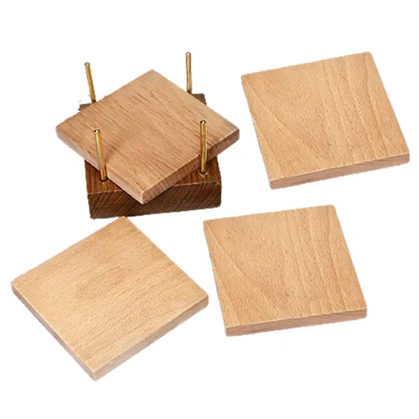 Beige_Non-Customizable_Pure_Wooden_Coaster_In_Square_Shape_With_Coaster_Holder_(Set_Of_4)