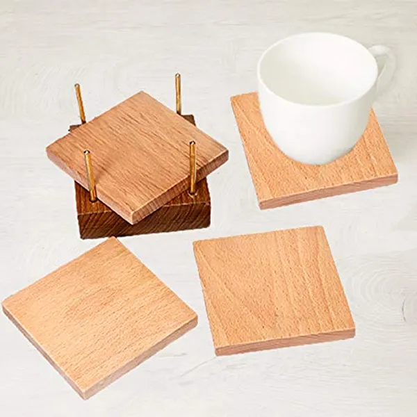 Beige_Non-Customizable_Pure_Wooden_Coaster_In_Square_Shape_With_Coaster_Holder_(Set_Of_4)
