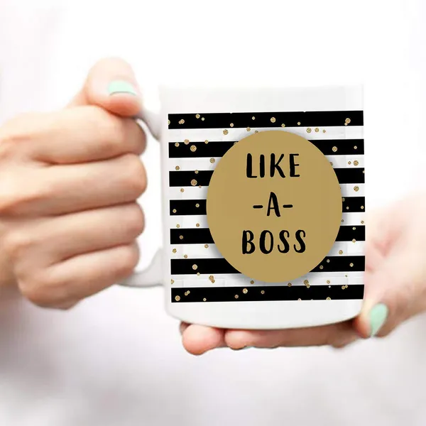 Non-Customizable_White_Like_A_Boss_Printed_Coffee_Mug