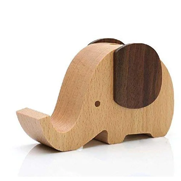 Brown_Non-Customizable_Wooden_Elephant_Shaped_Pen_Holder_&_Mobile_Display_Stand