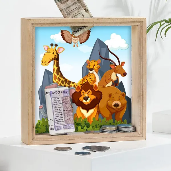Multicolor_Non-Customizable_Wooden_Transparent_Money_Bank