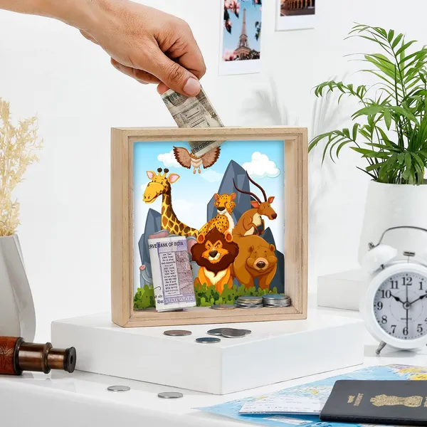 Multicolor_Non-Customizable_Wooden_Transparent_Money_Bank