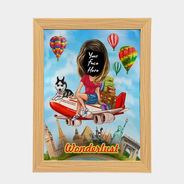 Multicolor_Wooden_Photo_Frame_Non-Customizable_With_You_Caricature_Style_Photo