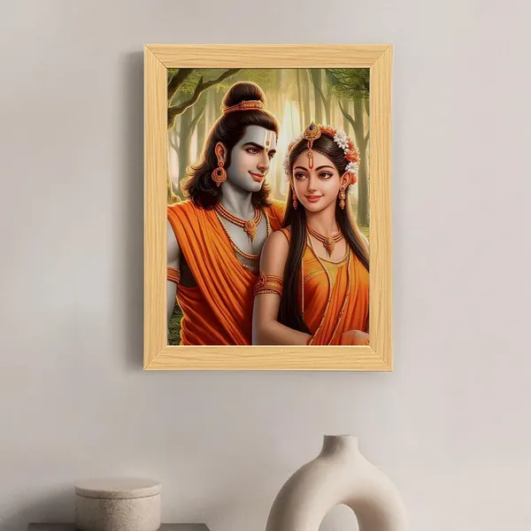 Customizable_Wooden_Photo_Frame_With_You_Caricature_Style_Photo_(With_Your_Digital_Photo_Print)_(12_X_9_In)
