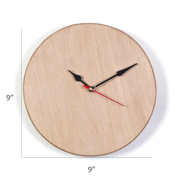 Brown_Non-Customizable_Wooden_Wall_Clock_Size_9"_X_9"