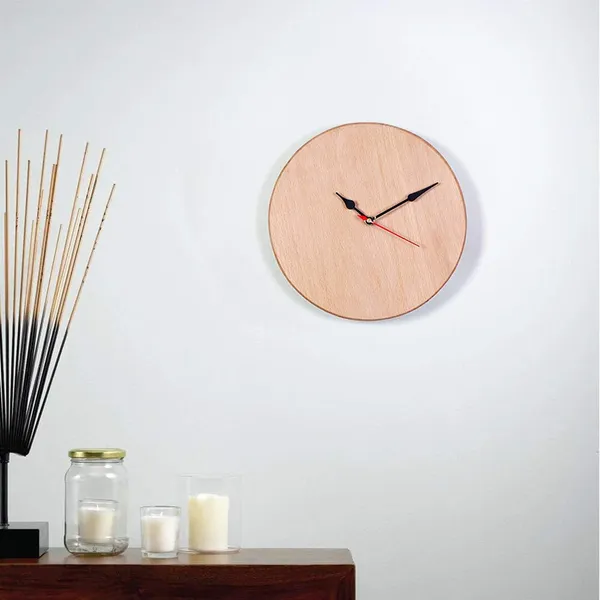 Brown_Non-Customizable_Wooden_Wall_Clock_Size_9"_X_9"