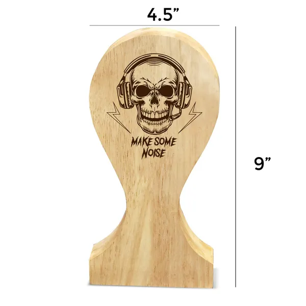 Brown_Non-Customizable_Wooden_Headphone_Stand_With_Skull_Desigm