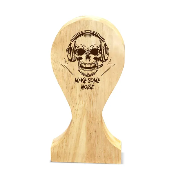 Brown_Non-Customizable_Wooden_Headphone_Stand_With_Skull_Desigm