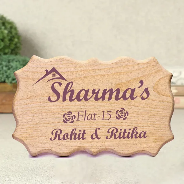 Brown_customizable_Wooden_Engraved_Nameplate_With_Wave_Design_(Can_Be_Personalized_With_Indian_Rose_Design)__(11_X_7_In)