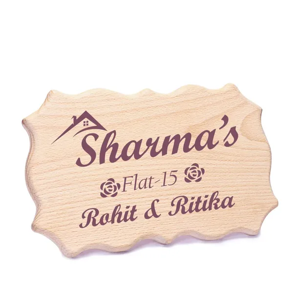 Brown_customizable_Wooden_Engraved_Nameplate_With_Wave_Design_(Can_Be_Personalized_With_Indian_Rose_Design)__(11_X_7_In)
