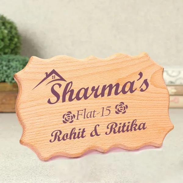 Brown_customizable_Wooden_Engraved_Nameplate_With_Wave_Design_(Can_Be_Personalized_With_Indian_Rose_Design)__(11_X_7_In)