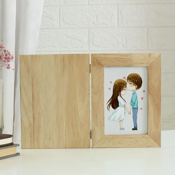 Brown_Customizable_Wooden_Folding_Photo_Frame