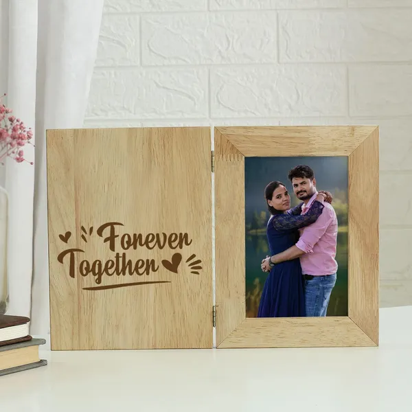 Brown_customizable_Photo_Wooden_Folding_Photo_Frame_With_Together_Forever_Engraved