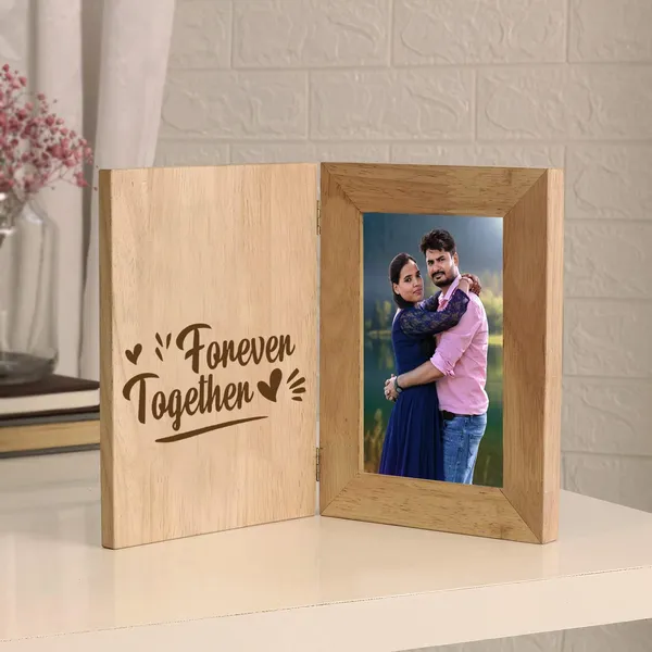 Brown_customizable_Photo_Wooden_Folding_Photo_Frame_With_Together_Forever_Engraved