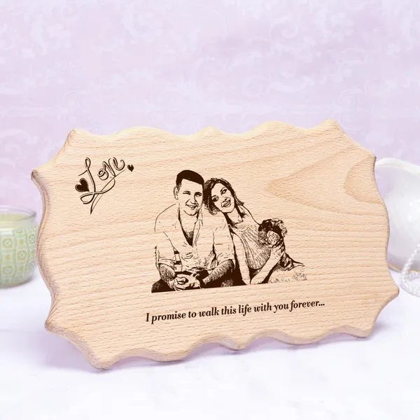 Brown_Customizable_Engraved_Wooden_Photo_Frame_In_Wave_Shape_(11X7_In)
