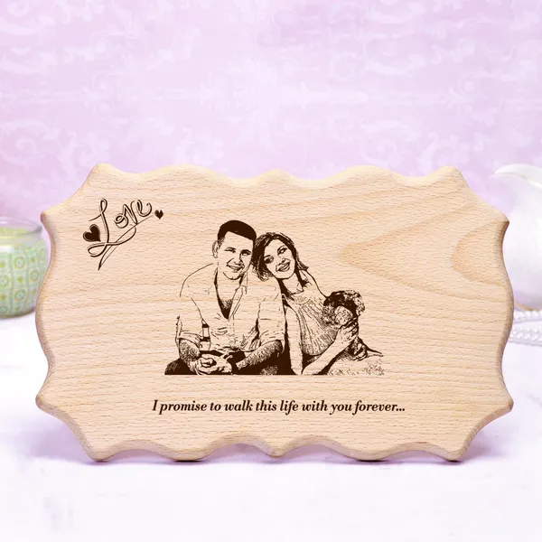 Brown_Customizable_Engraved_Wooden_Photo_Frame_In_Wave_Shape_(11X7_In)