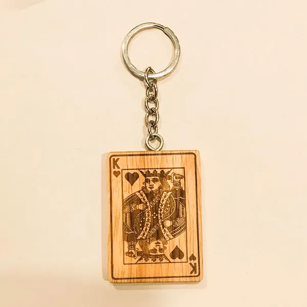 Brown_Non-Customizable_Wooden_Keychain_With_Engraved_King_And_Queen_Of_Hearts_Design_For_Couples