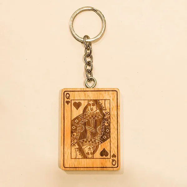 Brown_Non-Customizable_Wooden_Keychain_With_Engraved_King_And_Queen_Of_Hearts_Design_For_Couples
