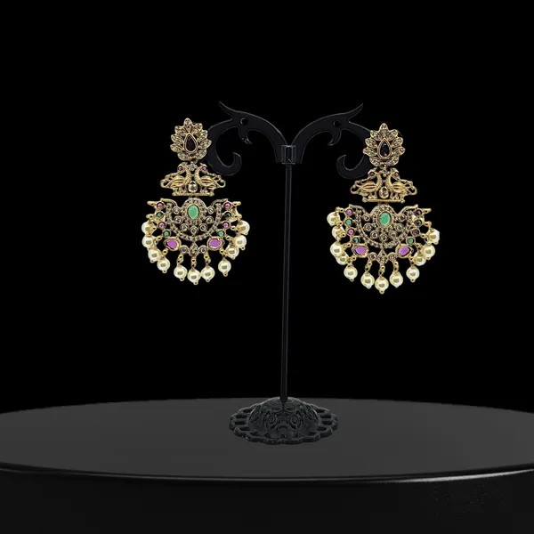 Royal_Peacock_Elephant_Chandbali_with_Pearl_Drops