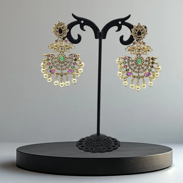 Royal_Peacock_Elephant_Chandbali_with_Pearl_Drops
