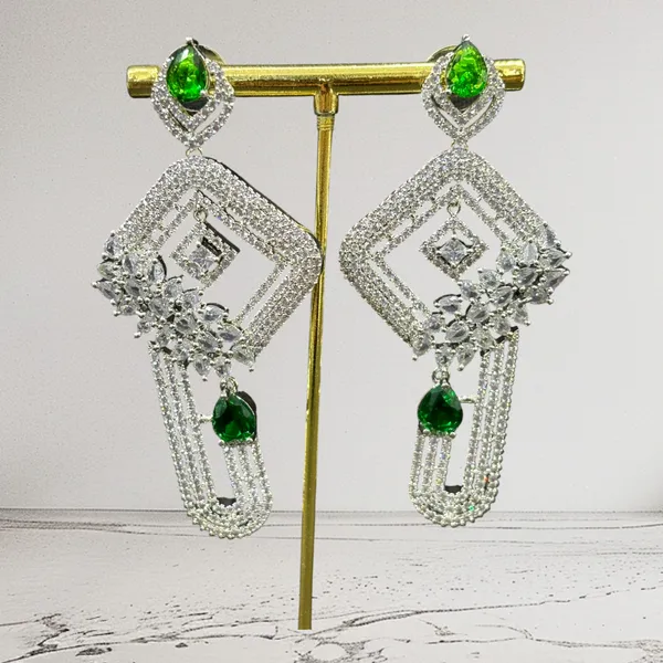 Dark_Green_American_Diamond_Stone_Earring_Set_For_Women