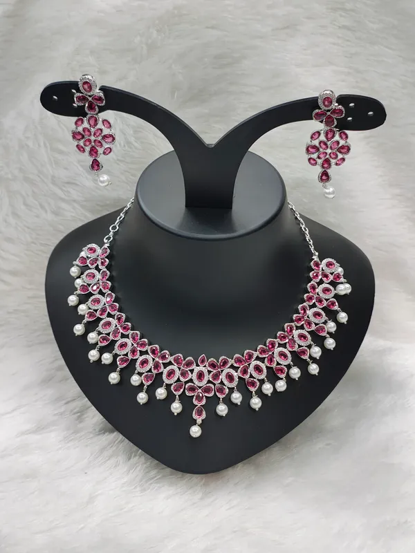 Ruby_Pink_American_Diamond_Stone_Necklace_with_Earring_Set_For_Women