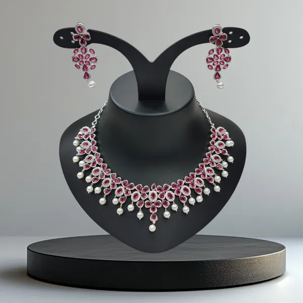 Ruby_Pink_American_Diamond_Stone_Necklace_with_Earring_Set_For_Women