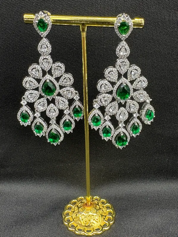 Dark_Green_American_Diamond_Stone_Earring_Set_For_Women