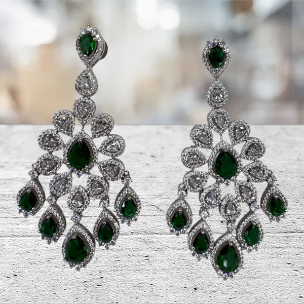 Dark_Green_American_Diamond_Stone_Earring_Set_For_Women