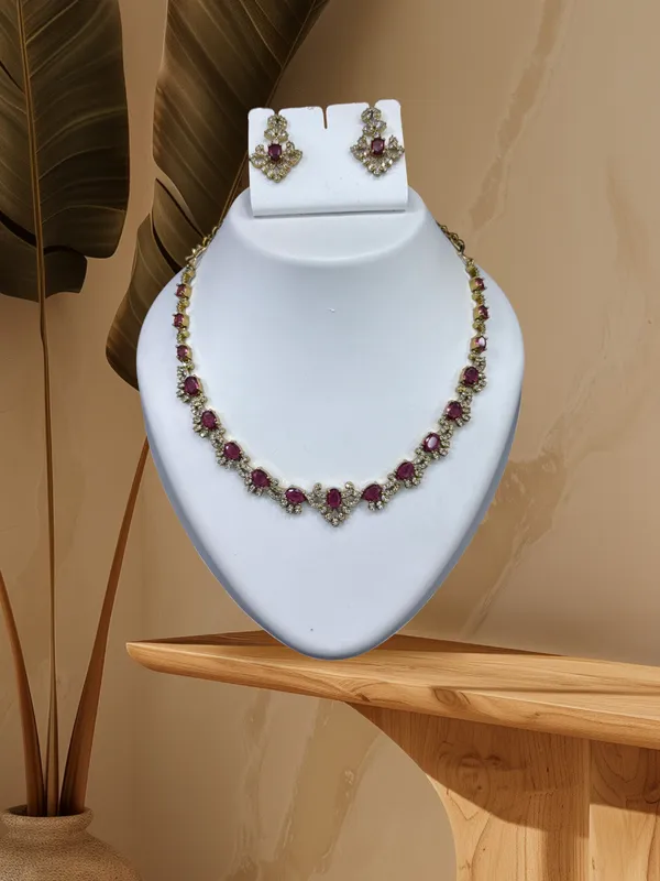 Royal_Ruby_Spark_Necklace_with_Earring_Set_For_Women